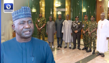 ‘Don’t Be Discouraged,’ General Musa Urges Nigerians After Briefing Tinubu • Channels Television