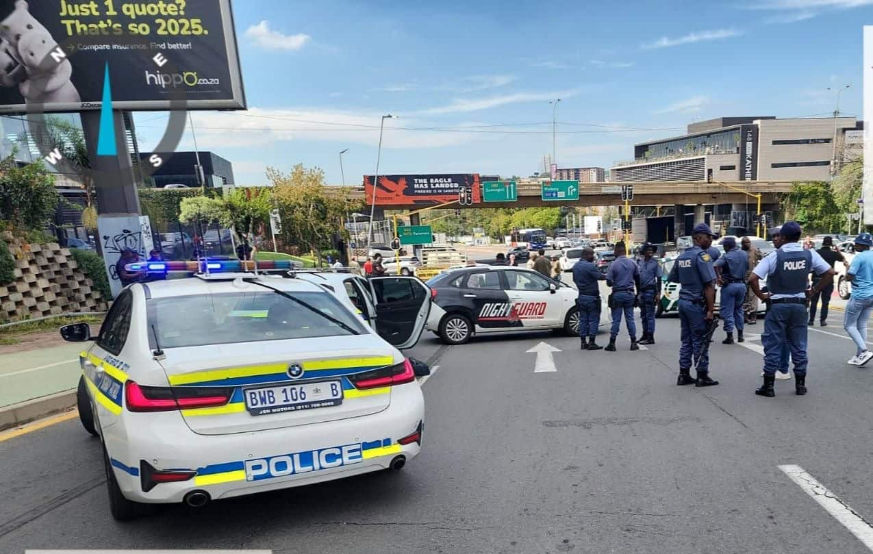 Katherine Street closed after shooting incident in Sandown, Sandton