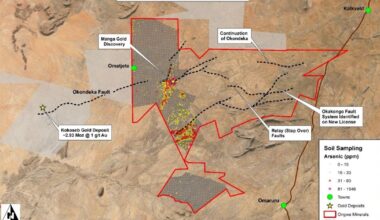Ongwe Minerals Reports Expansion of Manga Bedrock Anomaly, Increasing Grades and Width to the East, Omatjete Gold Project, Namibia | GlobeNewswire Press Releases