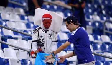 After Samurai Blue sweep aside Tunisia, Japan fans clean up Monterrey stadium