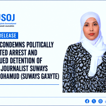Somalia: NUSOJ Condemns Politically Motivated Arrest and Continued Detention of Female Journalist by Puntland Authorities