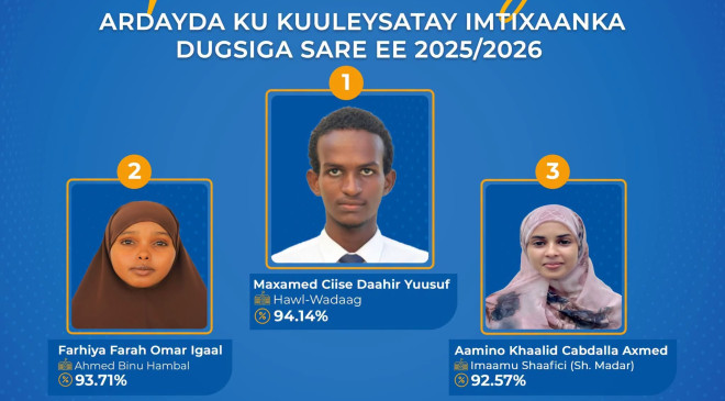 Somalia announces grade 12 exam results, with 93% of students passing