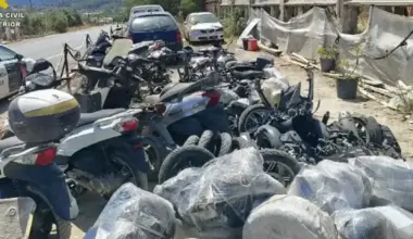 19 motorbikes stolen in Mallorca due to be shipped in parts to Senegal