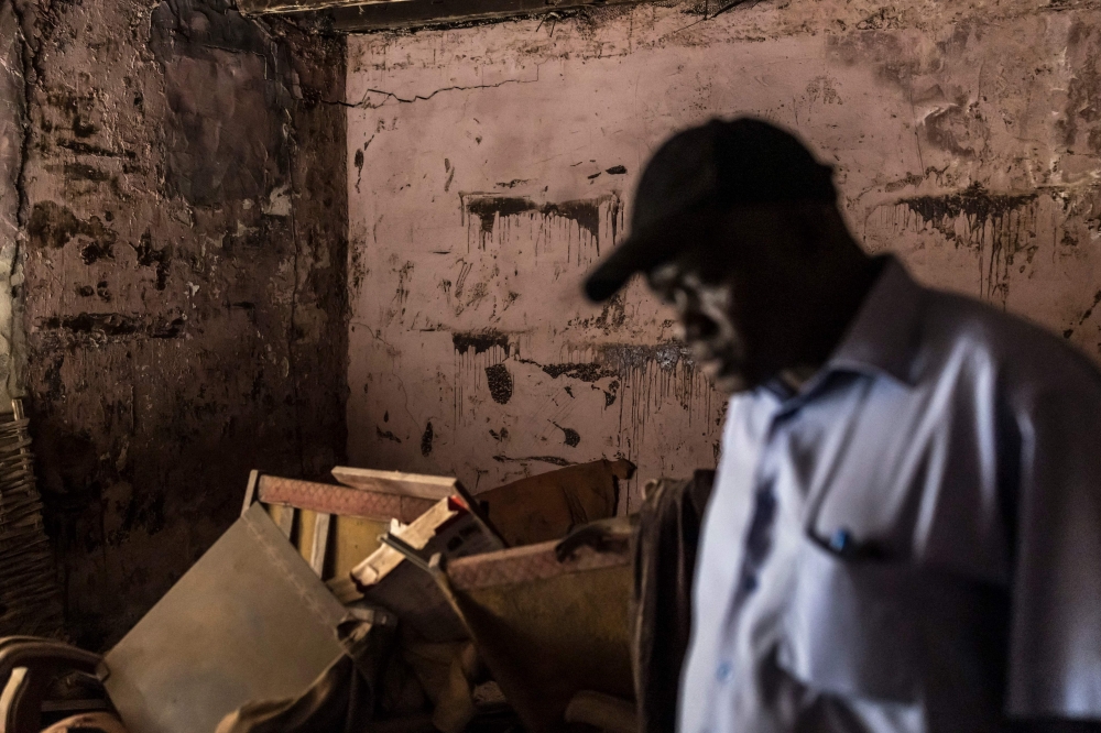 Historian Mamadou Diallo walks inside an old depot from the Maurel and Prom building, constructed between 1822 and 1825 and used to detain enslaved people, in Saint-Louis, on July 28, 2026. —AFP pic 