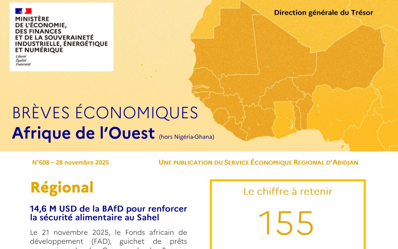 Brèves économiques régionales d’Afrique de l’Ouest (hors Nigéria-Ghana) n°608
