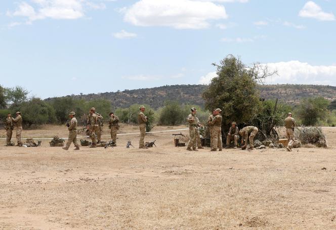 Des soldats de l’unité de formation de l’armée britannique au Kenya, dans un camp de Laikipia, le 30 septembre 2018.
