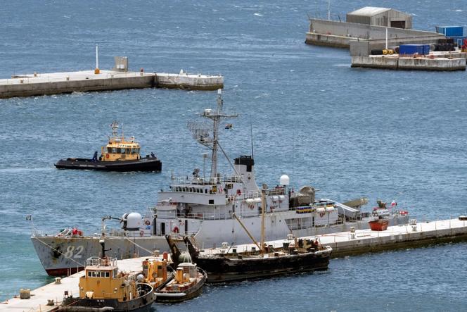 La corvette iranienne « Naghdi » dans le port de Simon's Town, dans la province du Cap-Occidental, en Afrique du Sud, le 9 janvier 2026.