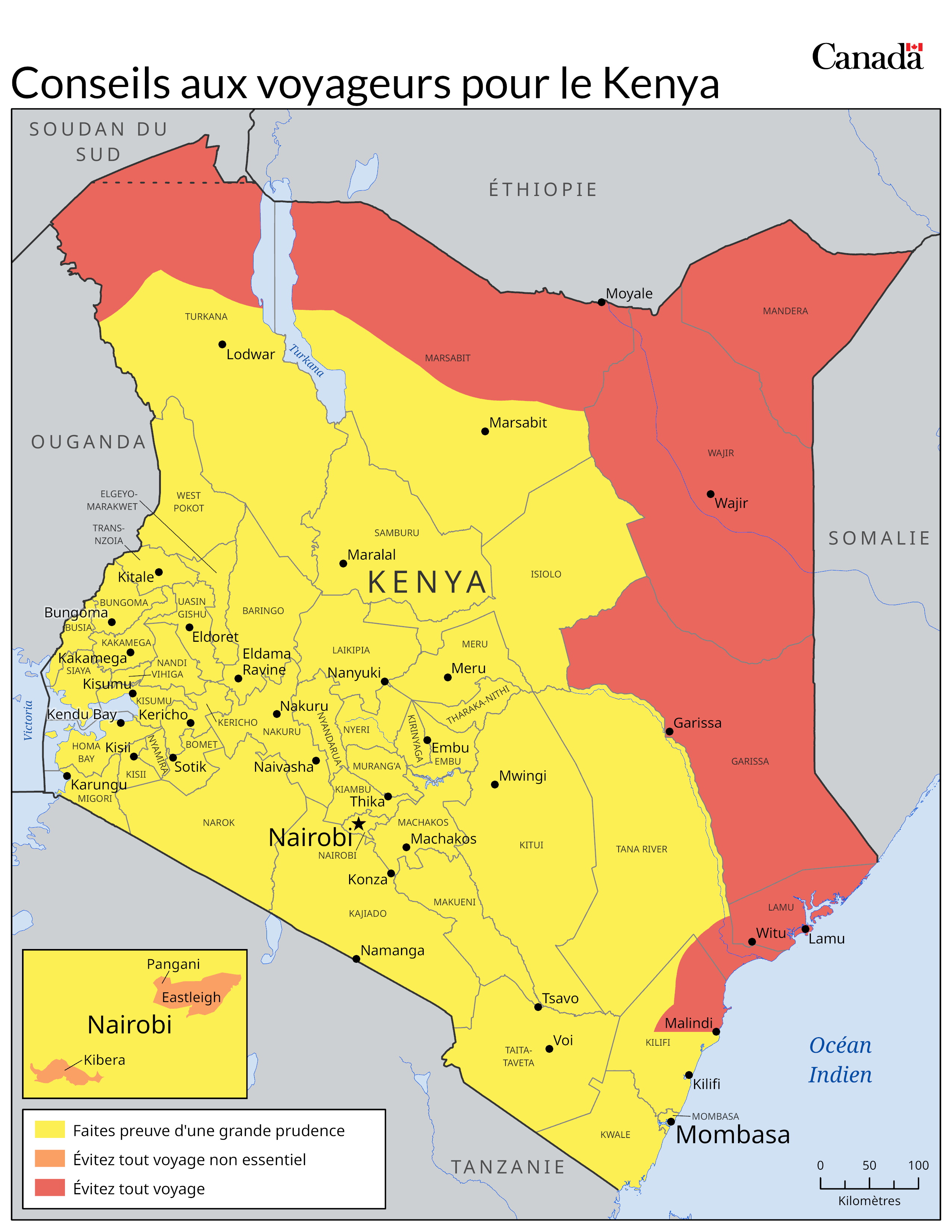 Carte des niveaux de risque