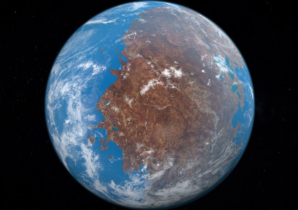 Reconstitution du supercontinent Pangée, qui rappelle que la planète Terre est en perpétuel changement.