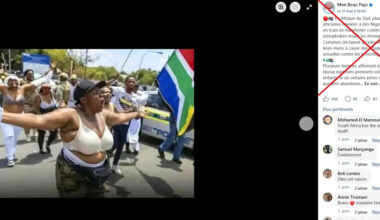 Attention, cette photo de 2022 montre au contraire une manifestation xénophobe en Afrique du Sud