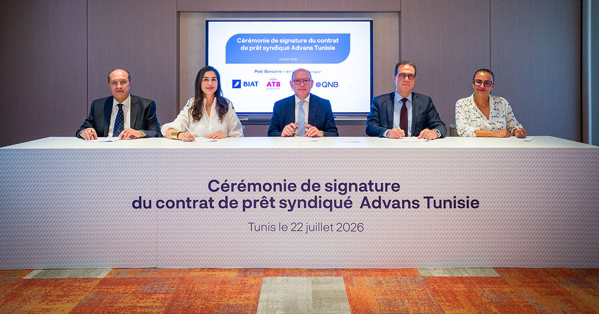 Biat | Financement syndiqué de 90 MDT au profit de Advans Tunisie