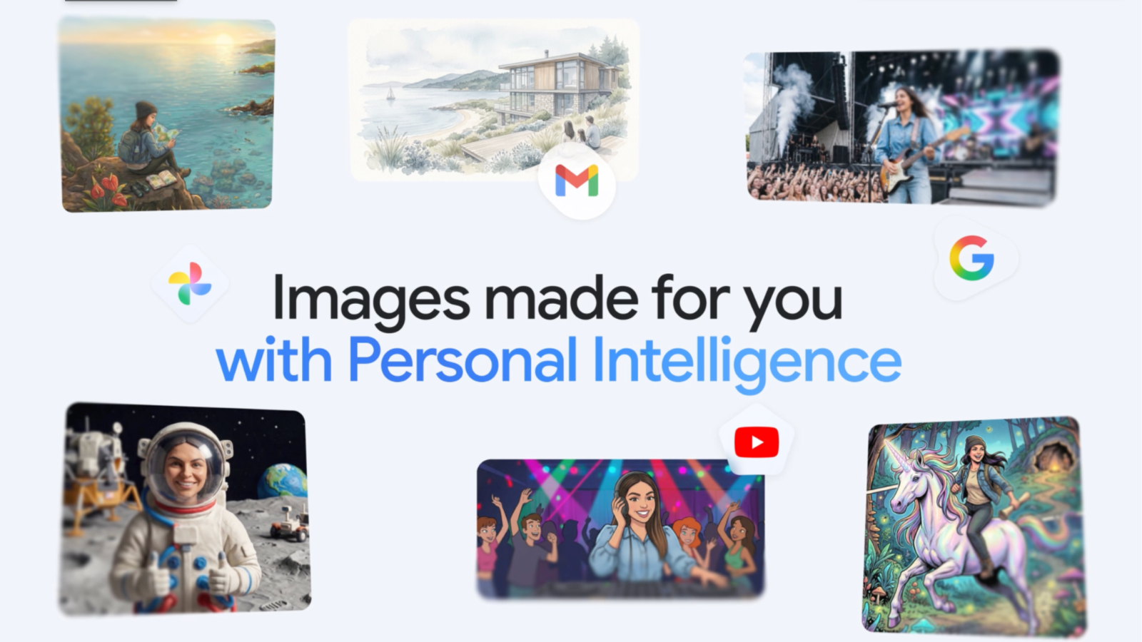 Google's Gemini app now offers free personalised AI image generation for eligible users in the US by using context from connected Google services, including Google Photos. (Image: Google blog)