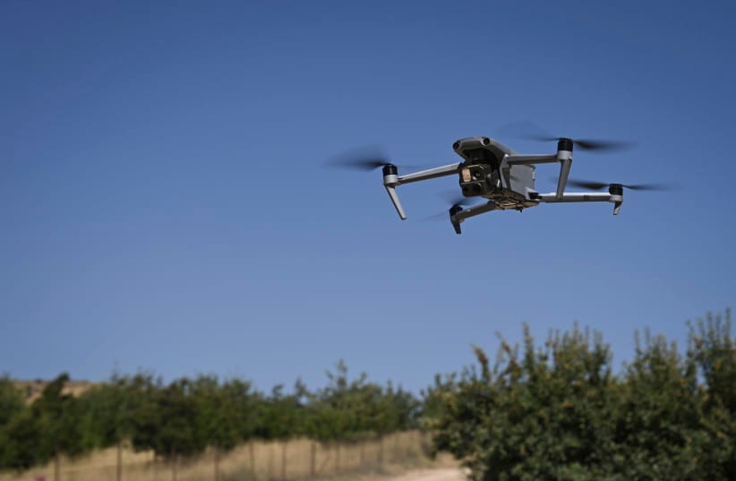 IDF Military Drone Unit train with their drones near the Syrian border, northern Golan Heights, June 26, 2025.