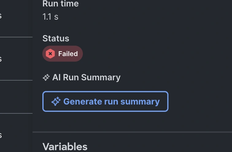Generate run summary
