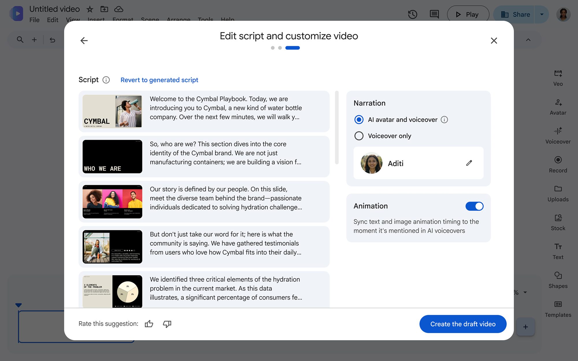 Slides-to-Vids Edit Script