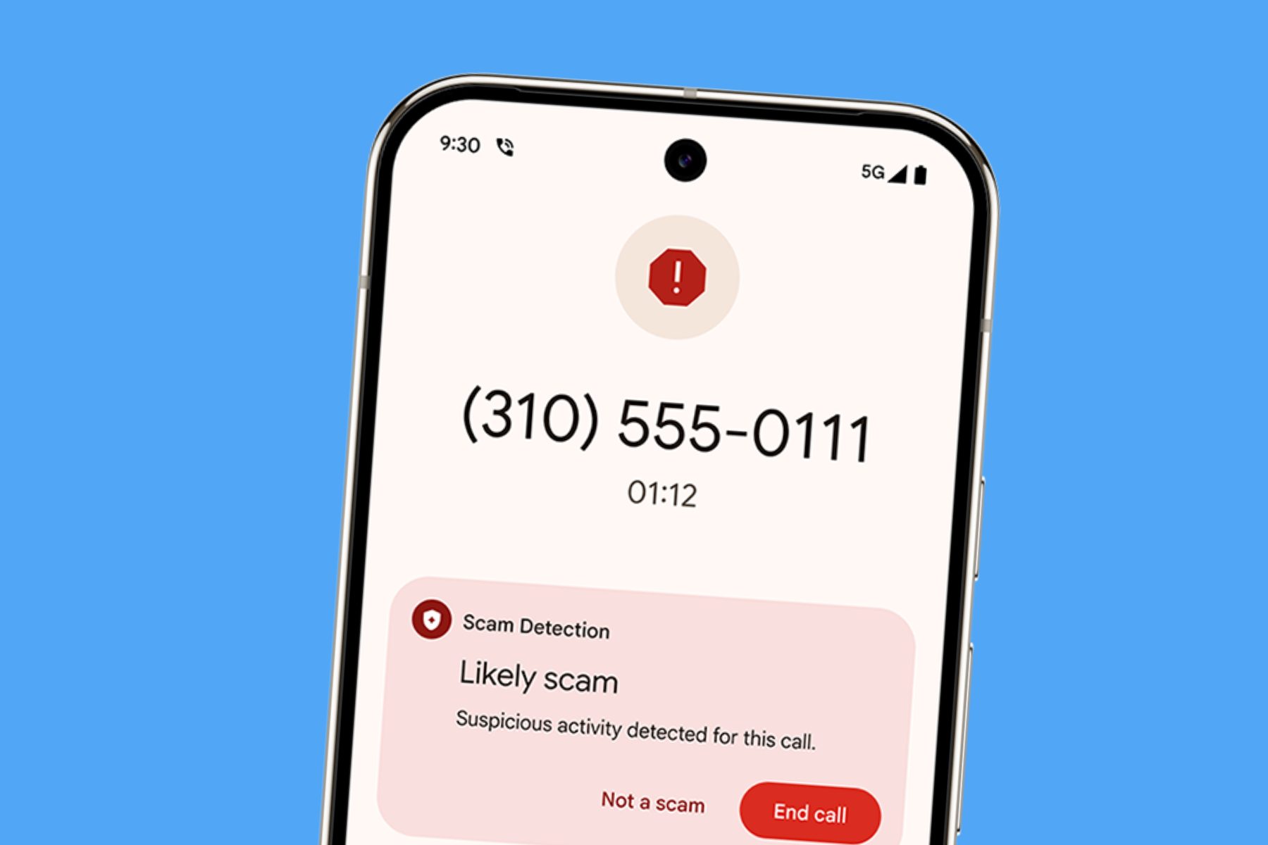 Google’s Scam Detection for calls on Pixel 9.
