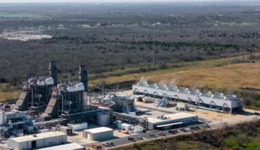 aerial view Bastrop Energy Center Power Plant