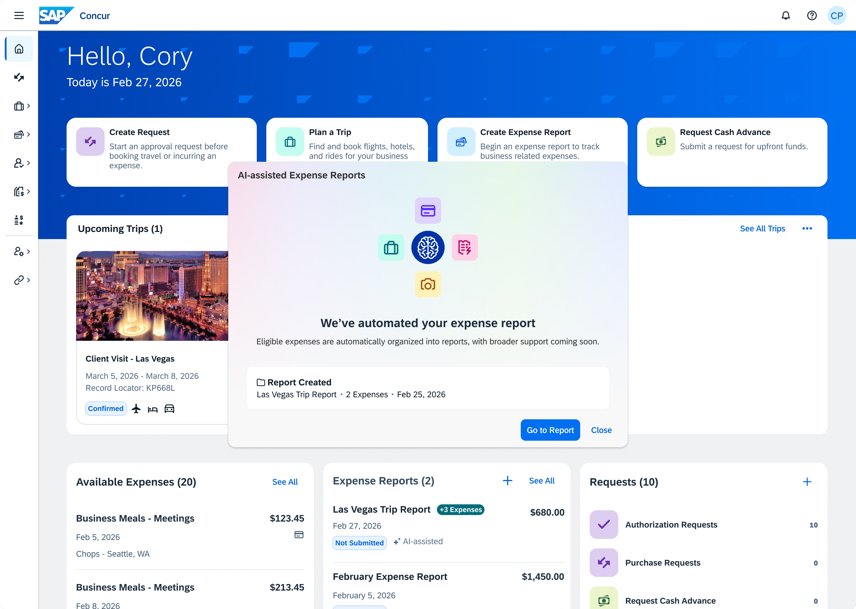 Product screenshot: Expense Automation Agent