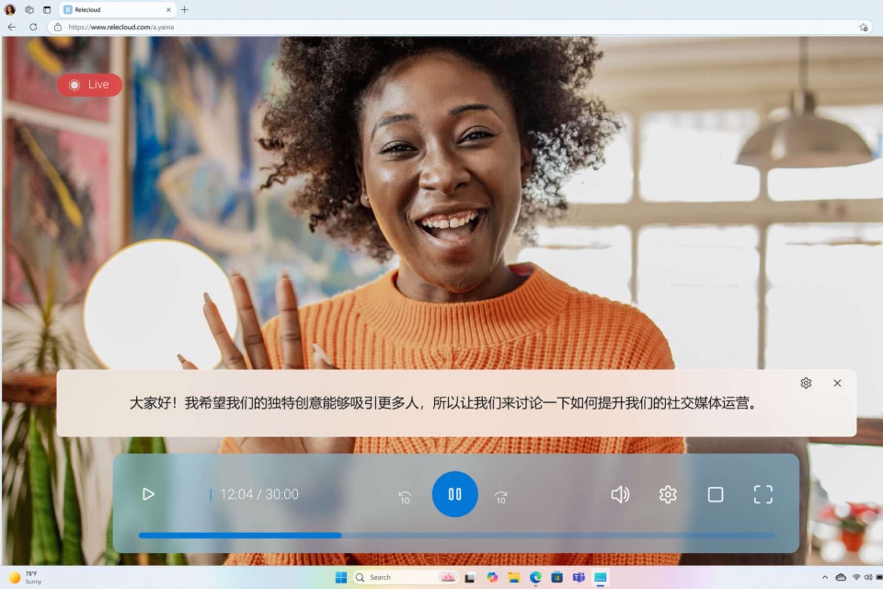 Microsoft's Copilot Live Caption in action