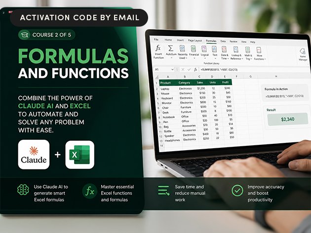 Inside image for this bundle can teach you how to get claude to use excel for you Stack Commerce sponsored deal