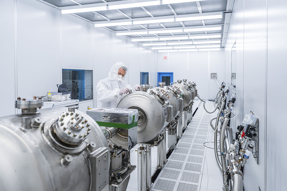 Superconducting radio-frequency cavities are being assembled and tested for installation at the Proton Improvement Plan-II, part of the Fermilab Accelerator Complex. By fine tuning the cavities’ resonance, scientists can optimize accelerator performance. Credit: Ryan Postel, Fermilab