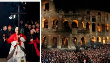 Zehntausende dabei - Karfreitagsprozession: Papst Leo trug Kreuz selbst - Kronen Zeitung