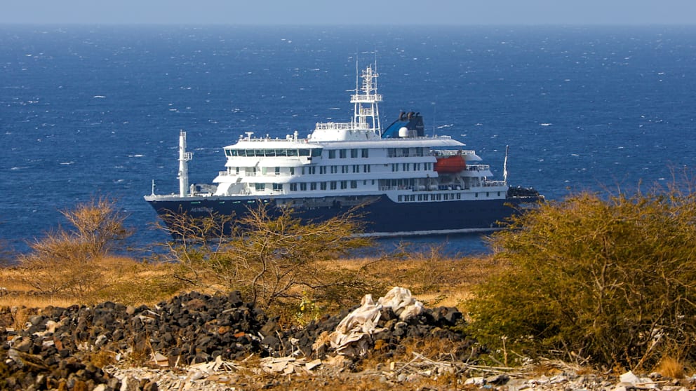 Die MV Hondius an der Küste der Kapverden