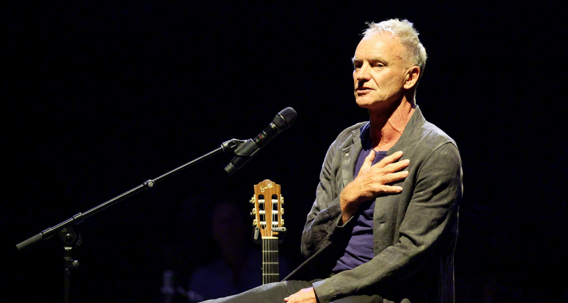 Sting bei Philippe Petits Stunt 2024