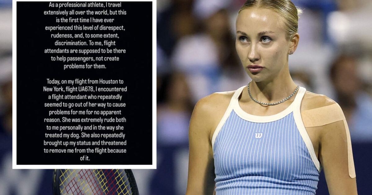 Knallhartes Posting - „Respektlos!“ Potapova in US-Flieger belästigt