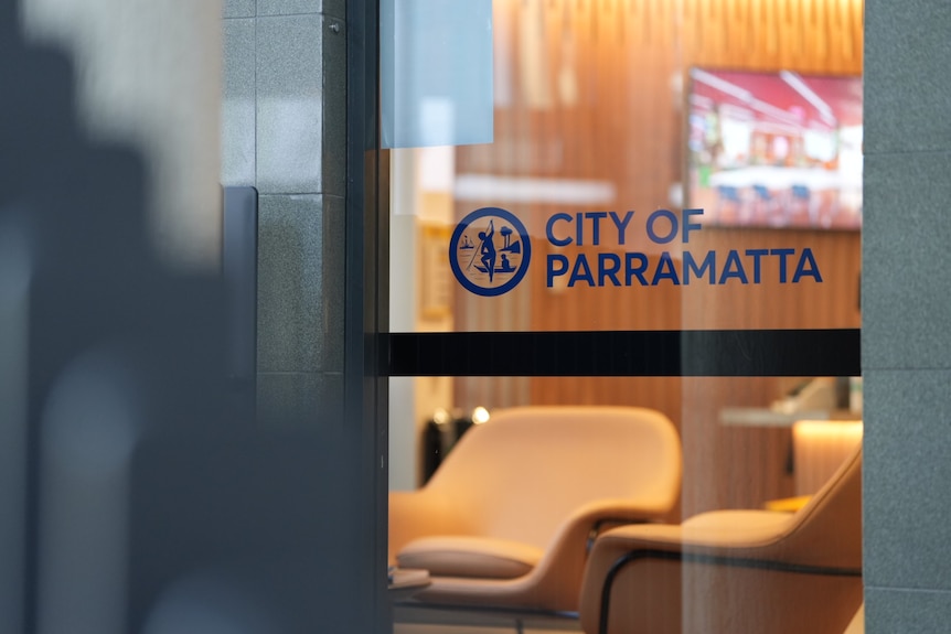Building exterior with logo City of Parramatta