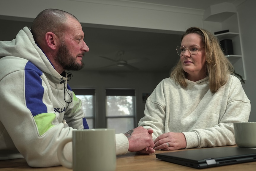 British midwife Kate Griffiths and husband Mark in Whyalla.