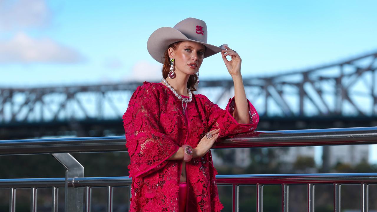 Caitlyn Sanderson wearing a Kidman design with Margot McKinney jewels. Picture: Adam Head