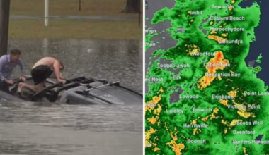 ABC reporter rescues man stuck in floodwaters near Brisbane