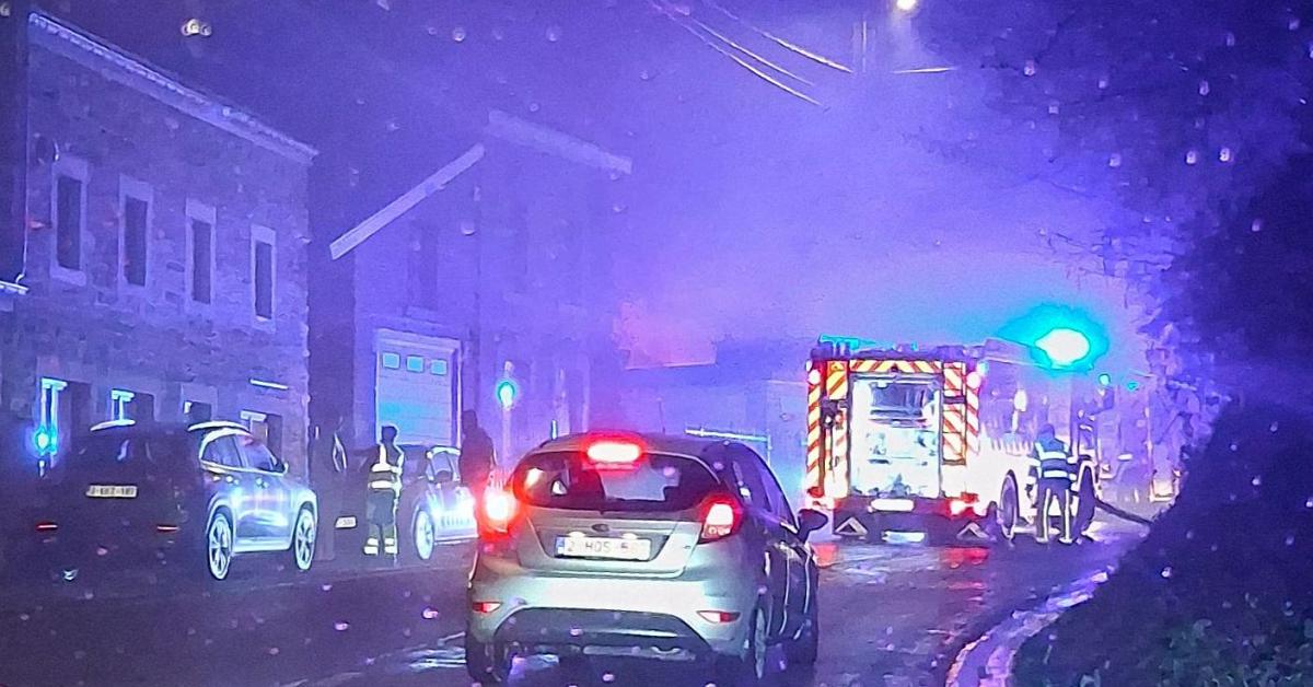 les pompiers sont sur place