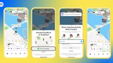 Snapchat permet désormais de partager sa musique Spotify en direct sur Snap Map