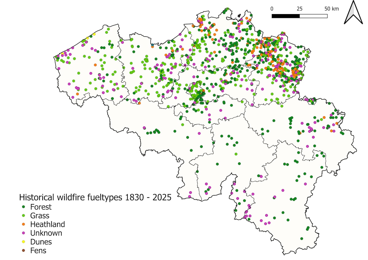 Selon un recensement des feux de végétaux effectué par l'Université de Gand et le Cerac, c'est principalement les provinces du Limbourg et d'Anvers qui sont les plus touchées.