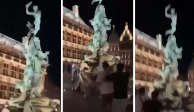 Un jeune homme de 22 ans grimpe sur la statue de Brabo… la chute est effroyable, son pronostic vital est engagé