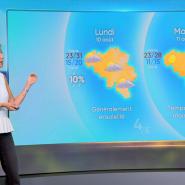 Émilie Dupuis en plateau sur le RTL info 13h.