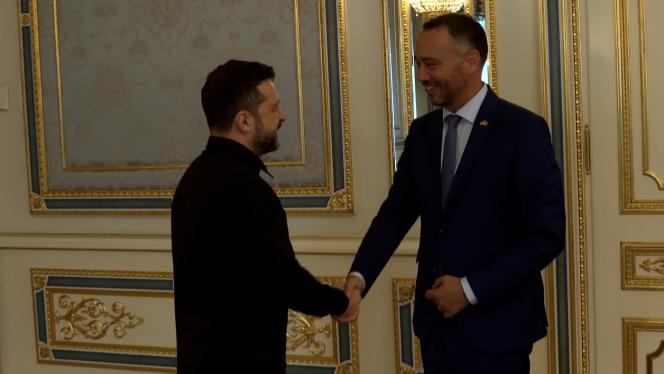 Volodymyr Zelensky et Maxime Prévot