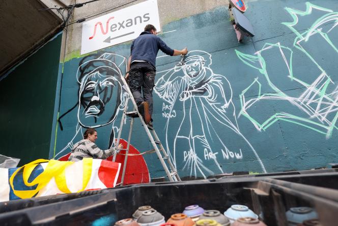 Le pont Nexans, Boulevard du Marais, est celui qui est graffé.
