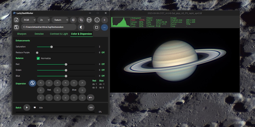 LuckyStackWorker: De essentiële post-processing tool voor planetaire astrofotografie!