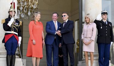 Guillaume en Stéphanie op bezoek bij Emmanuel en Brigitte Macron