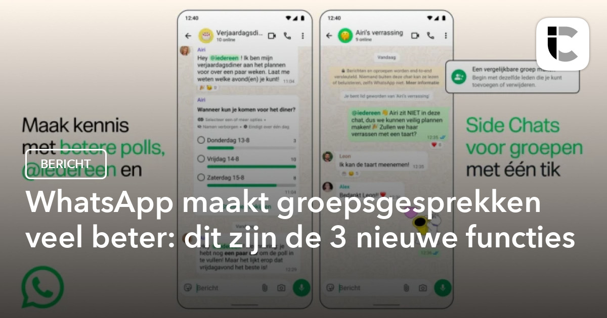 WhatsApp maakt groepen veel beter met deze drie nieuwe functies