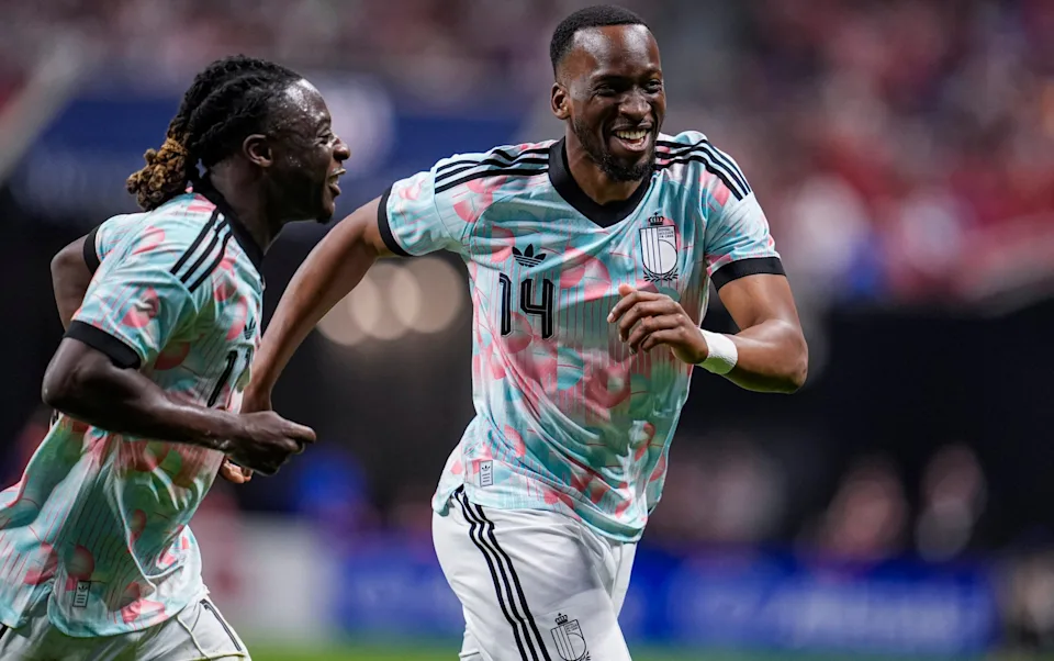 Belgium wearing their new men's away jersey