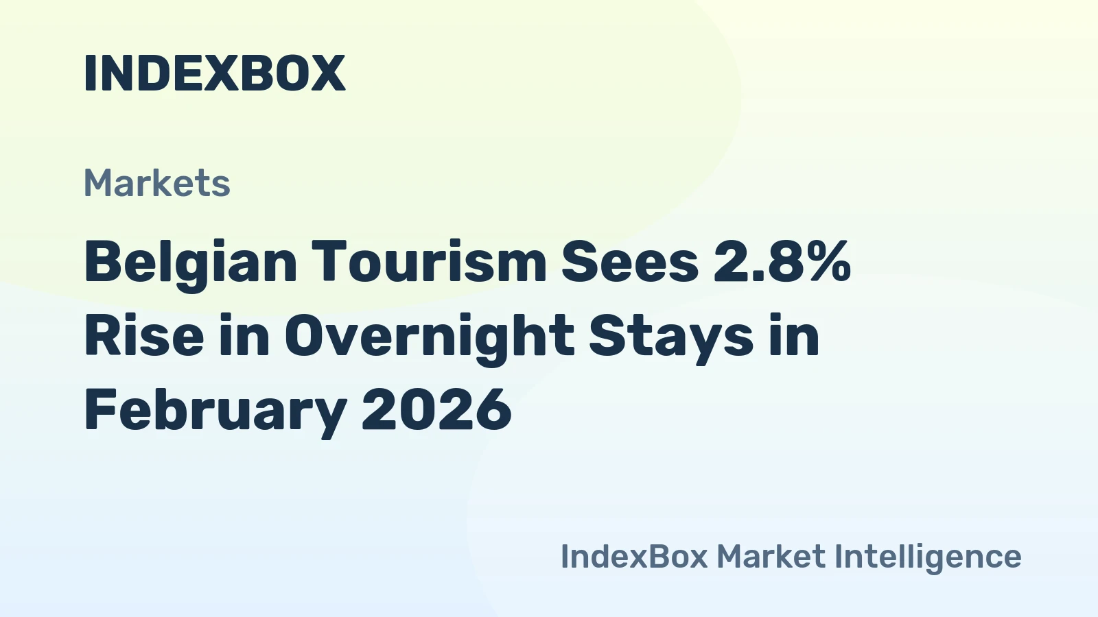 Belgium Tourism Statistics February 2026: Overnight Stays Up 2.8% | Statbel - News and Statistics