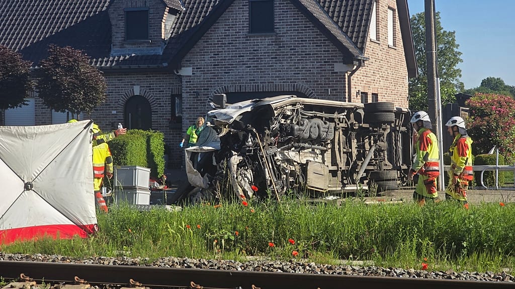 First footage released after deadly train and school minibus crash in Belgium