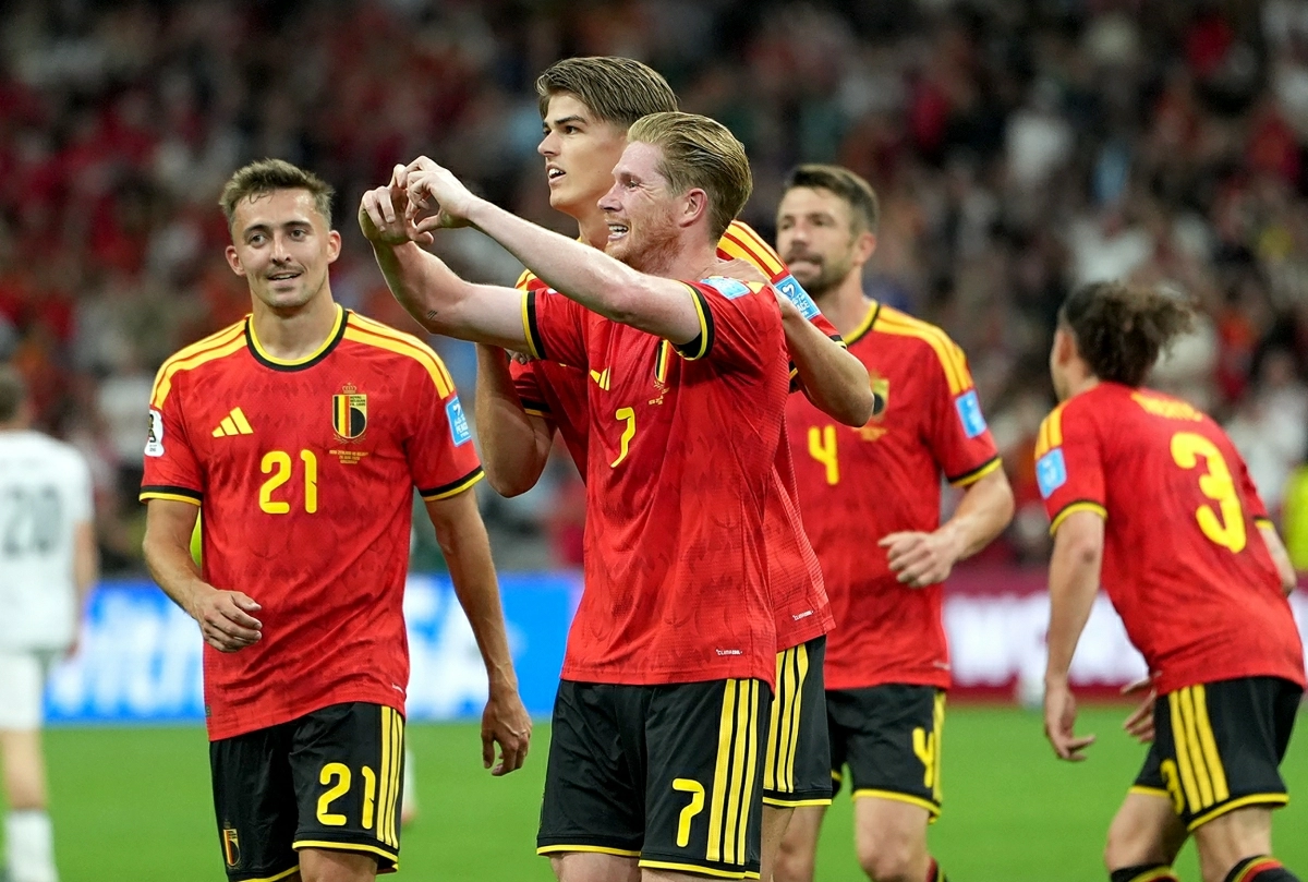 Belgium finds its rhythm with five-goal rout to top Group G