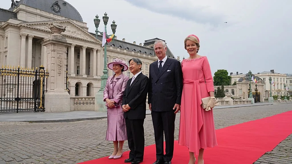 Japan's emperor and empress arrive in Belgium for state visit