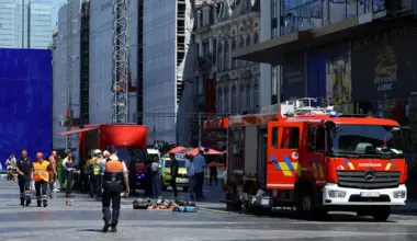 Several found dead in lift shaft after fire in central Brussels building