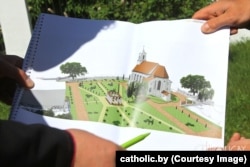 A plan proposed by the parish in 2019 for the space next to the church